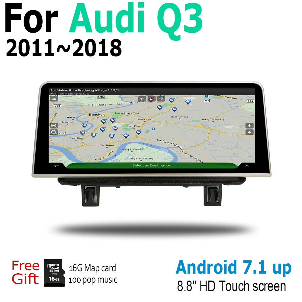 8," Android автомобильный мультимедийный плеер для Audi Q3 8U 2011~ MMI навигация Navi gps BT поддержка 4G 3g WiFi радио стерео