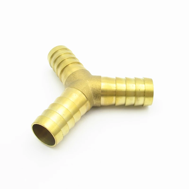 Штуцер для шланга 19 мм равный Y-образному 3-ходовой латунный штуцер с зазубринами