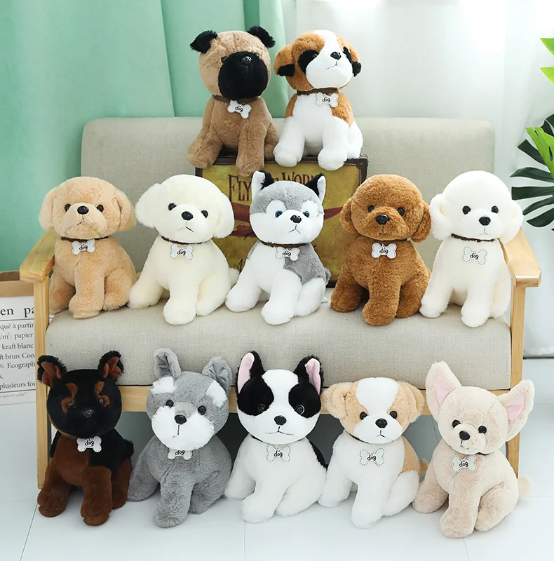 1 шт. 22/30/40 см имитация Akita Bichon Boxer Bulldog Пудель милая собака порода плюшевые игрушки