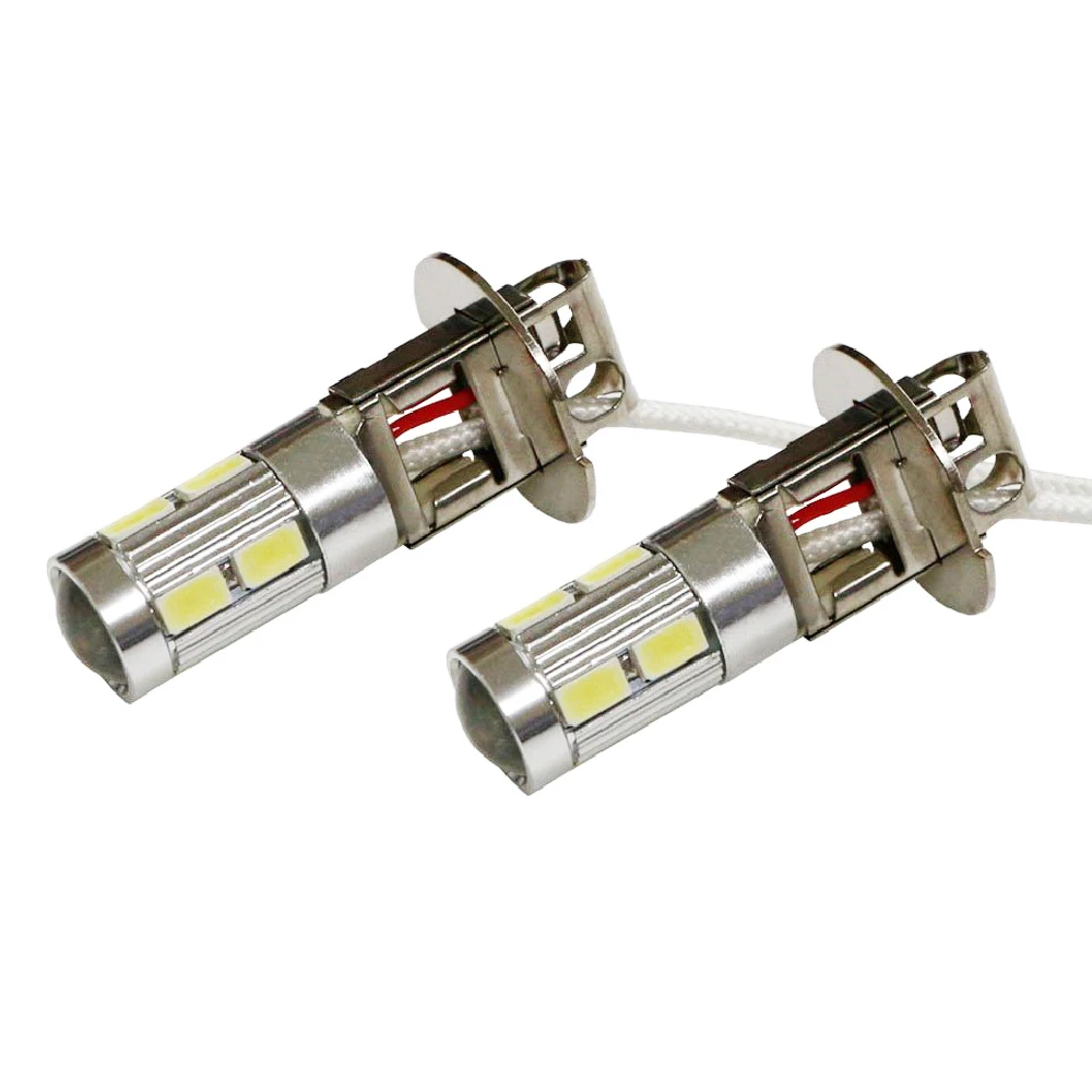 Yushuangyi 2 шт./лот H3 H1 5630 SMD 10 белые светодиодные противотуманные фары для вождения 12