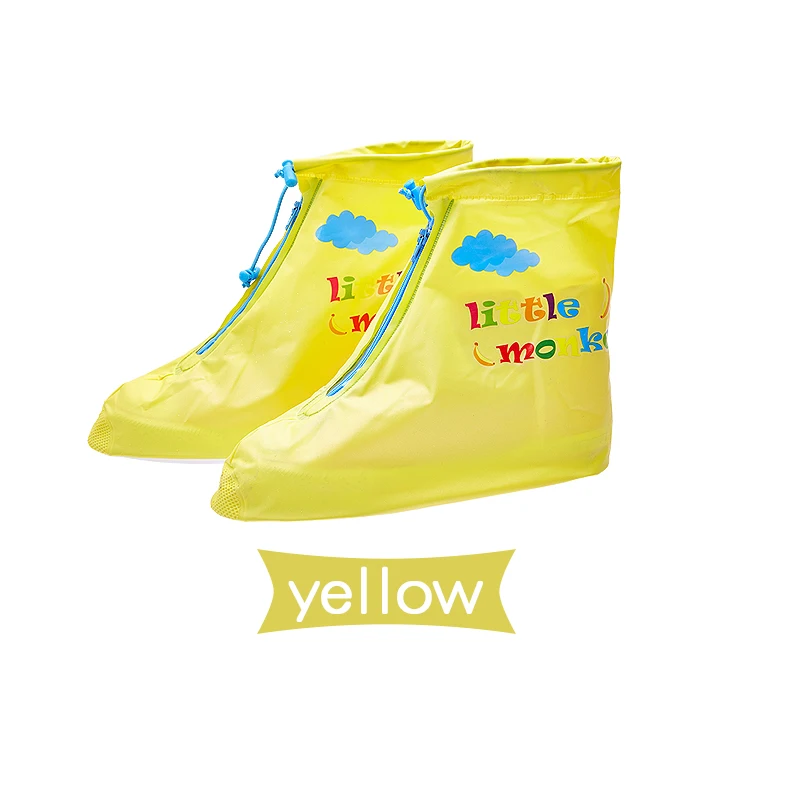 1 пара многоразовые модные водонепроницаемые ПВХ дети мультфильм непромокаемые
