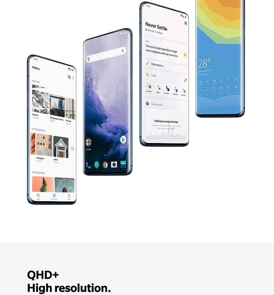 Смартфон Oneplus 7 Pro с глобальной ПЗУ, 6 ГБ, 128 ГБ, Snapdragon 855, 6,67 дюйма, AMOLED экран, 48мп, тройная камера, 30 Вт, зарядное устройство, NFC, 4000 мА/ч