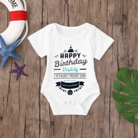 baby rompers cotton infant body short sleeve clothing baby jumpsuit happy birthday daddy printed baby boy girl clothes