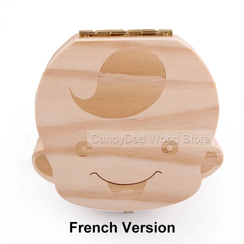 Французская Версия 3 7 Лет Ребенок Зуб Box Сохранить Молочные Зубы Плода Волос Ящик