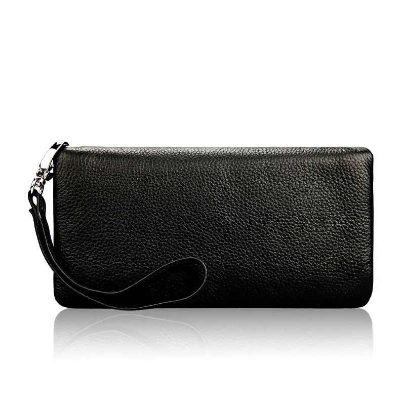 Женский Длинный кошелек Joyir мягкий из натуральной кожи карамельного цвета