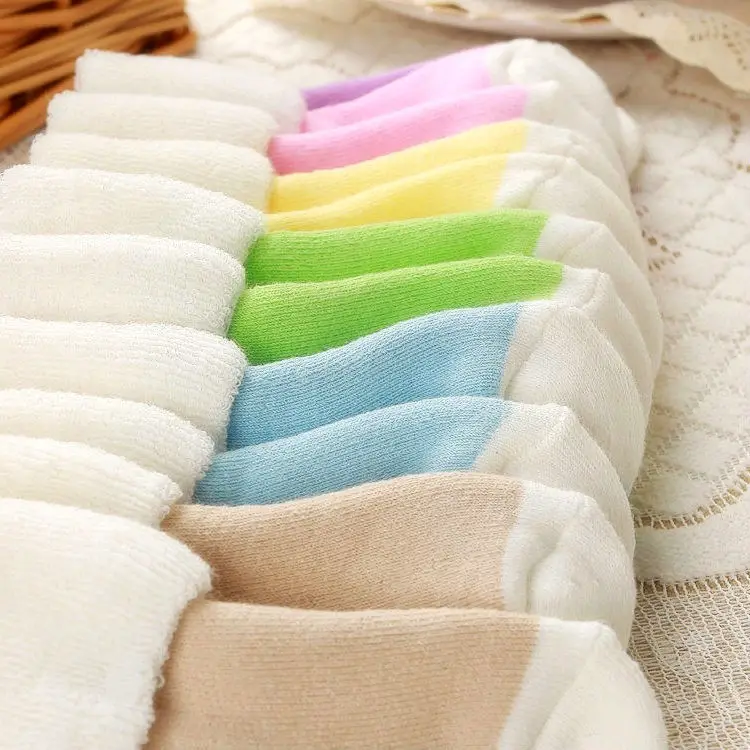 На возраст от 0 до 2 лет Детские носки из хлопка однотонноные цвета на весну и