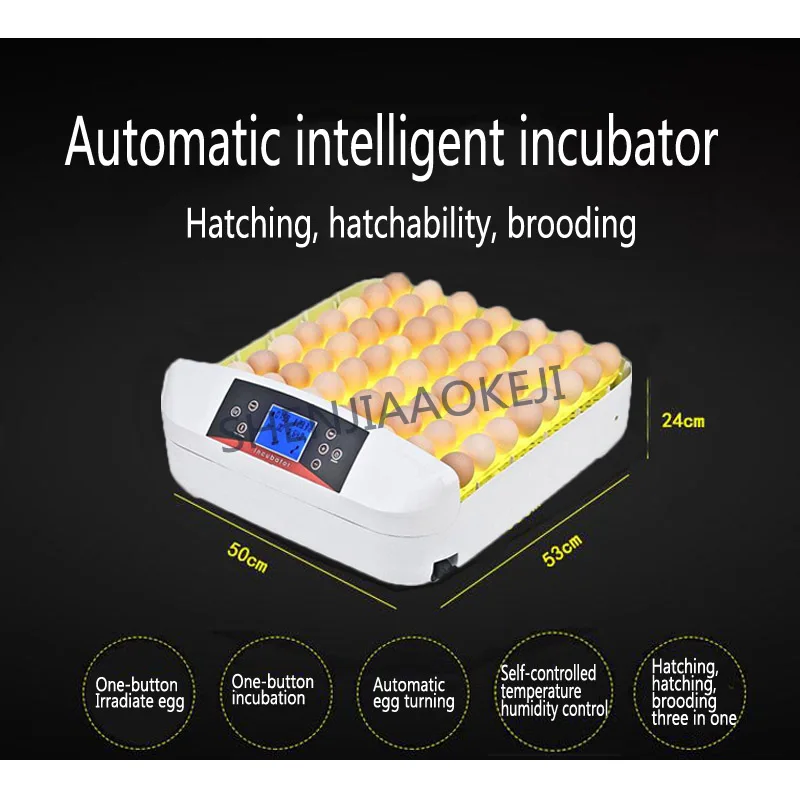 56 eggs home incubator Automatic Egg hatching machine One-button LED egg tester with temperature control 80W | Инструменты