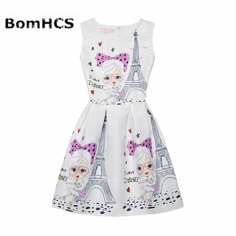 Женское платье без рукавов BomHCS модное летнее с принтом 23 Цвета 17F 526QZ1|print dress|dress