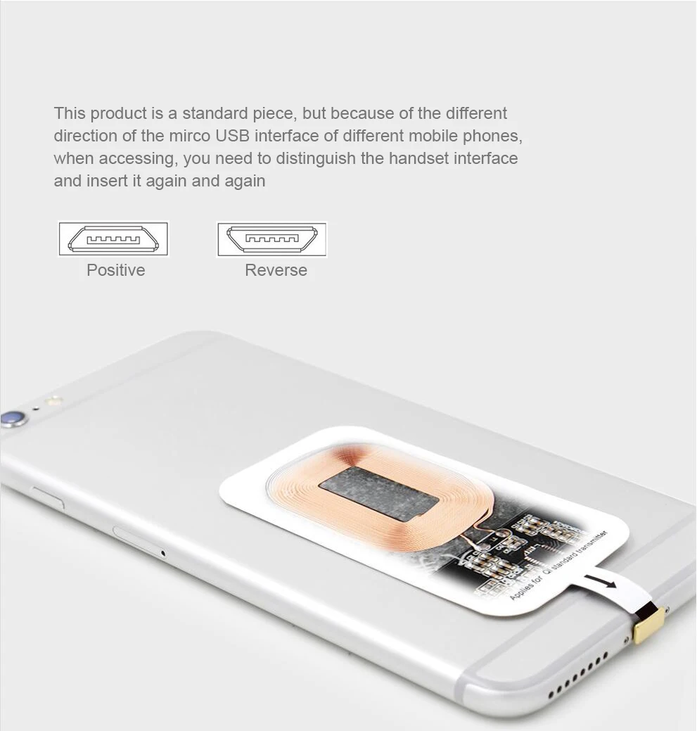 Новый быстрый Qi Стандартный беспроводной приемник зарядного устройства для Apple