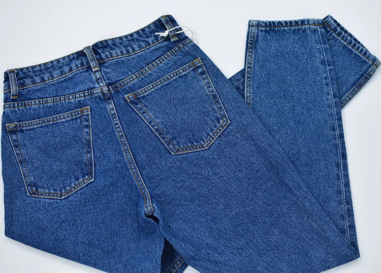 Женские джинсовые брюки LOGAMI с высокой талией|Прямые джинсы| |