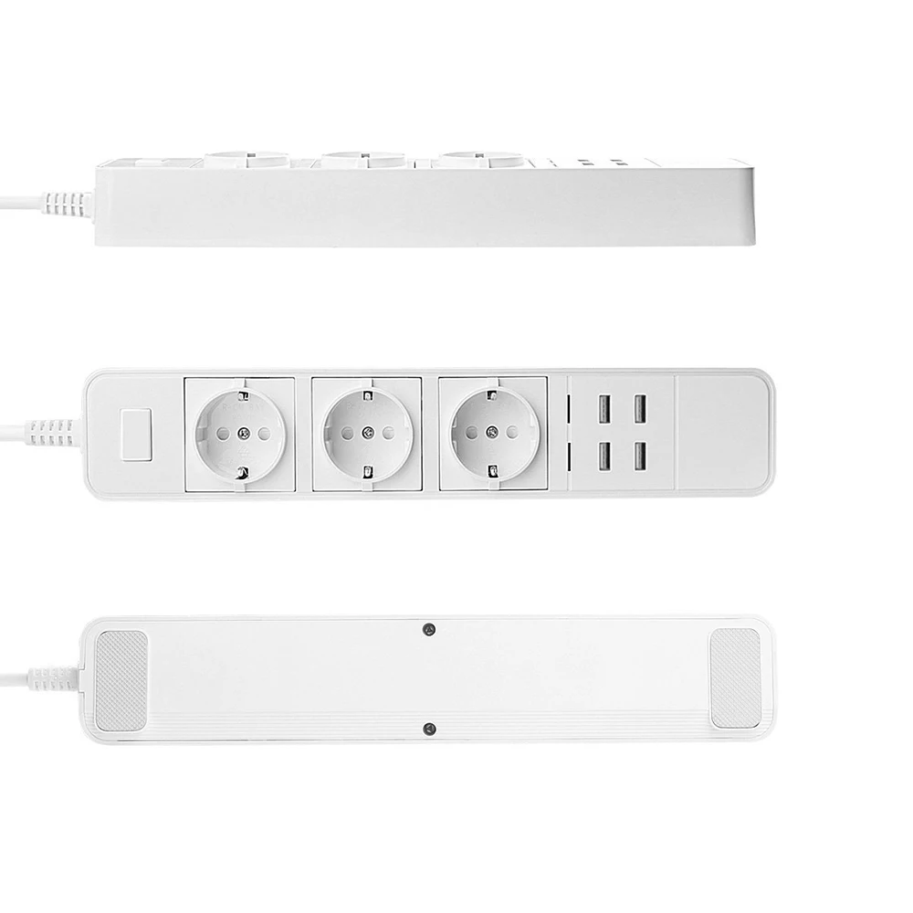 Wi-Fi умная розетка с 3AC 4USB умные розетки Smart WiFi полоса питания беспроводной пульт дистанционного управления ЕС вилка для электрической розетки