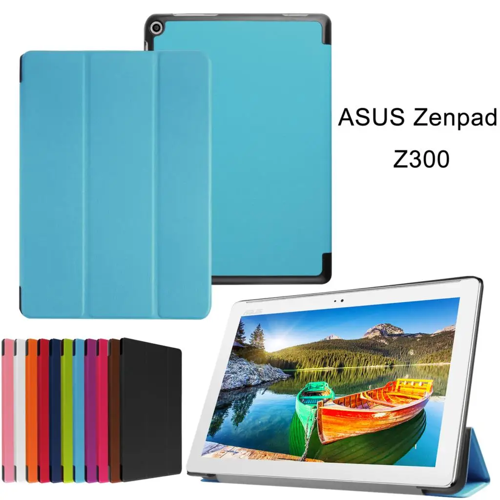 Магнит кожаный чехол подставка для Asus Zenpad 10 Z300C Z300CL Z300CG Tablet случаях Чехол+ пленка+ стилус ручка