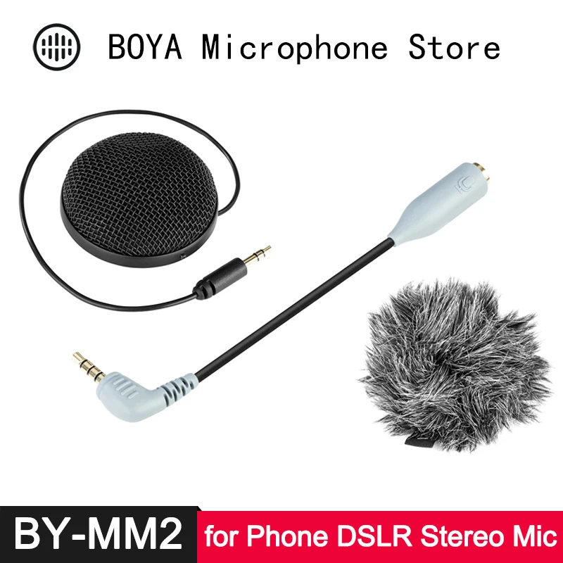 BOYA телефон Стерео микрофон всенаправленный конденсаторный для Canon Nikon камера