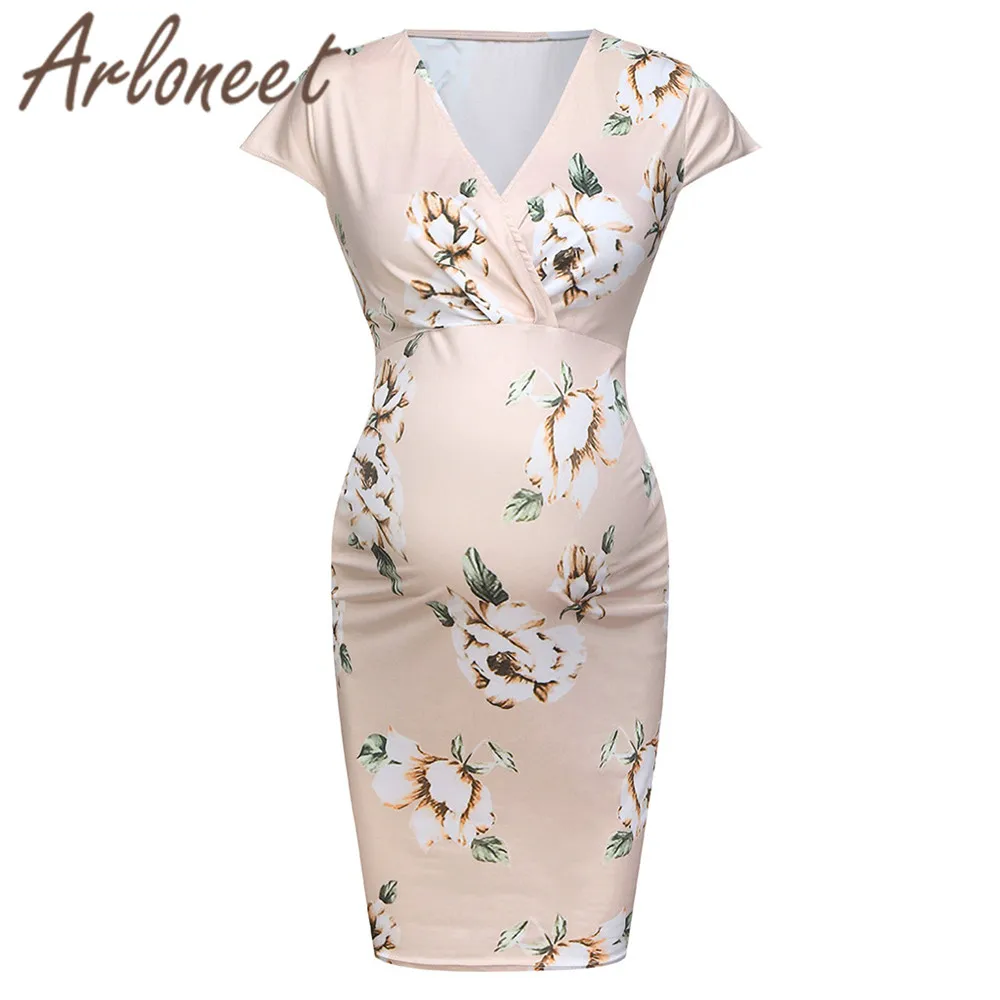 Женское платье с цветочным принтом ARLONEET трапециевидной формы для грудного