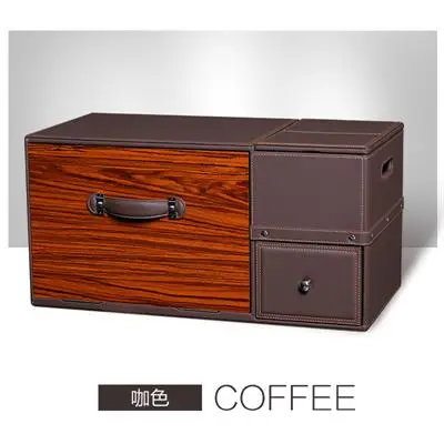 coffee Автомобильный багажник коробка для хранения для Jaguar f-pace Land Rover Range Rover Aurora Lincoln MKC Lexus RX роскошный автомобильный Органайзер высокого класса - Название цвета: coffee