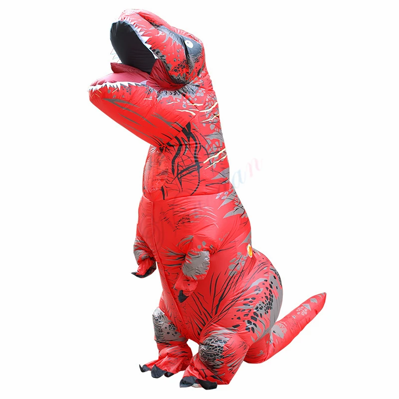inflatable dinosaur costume adult kids t rex costume blow up fancy dress mascot christmas halloween party costume for men women free global shipping