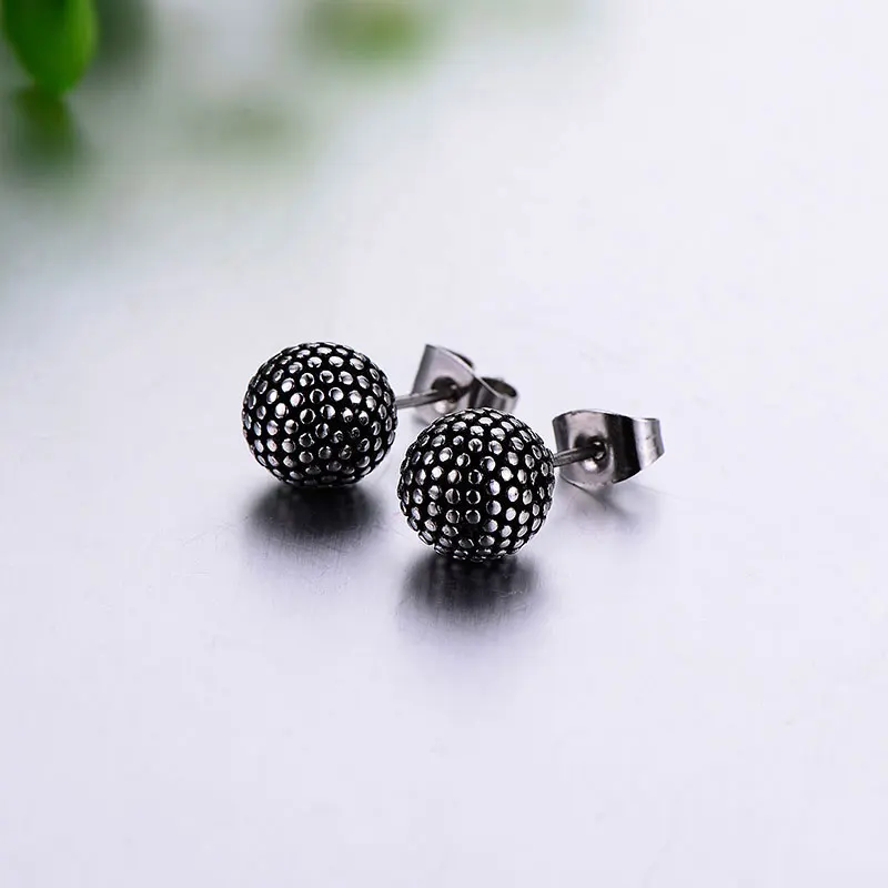 ZPAMS Women's Fashion Stud Earrings Stainless Steel Silver Color for Women Black Big/small Set | Украшения и аксессуары