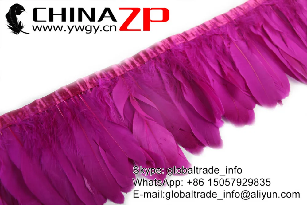 CHINAZP заводская цена за ярд хорошее качество окрашенное ярко розовое гусиное перо