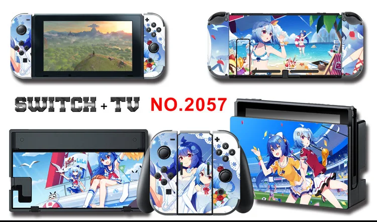 Для nintendo Switch Pain sticker консоль Dock Joy Con полное покрытие цветной бумажной кожи Закаленное стекло протектор экрана от 2000-2305