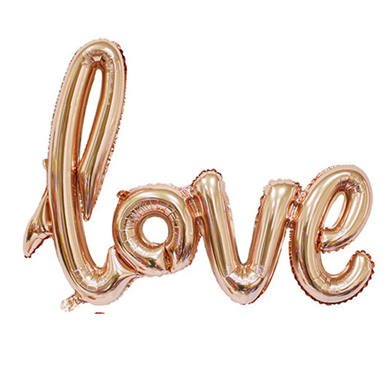 Свадебные шары с буквенным принтом новинка воздушный шар Красным золотом нижний