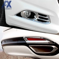 ax chrome front rear fog light lamp foglight cover for ford fusion mondeo 2013 2014 2015 2016 2017 trim garnish molding 2in1