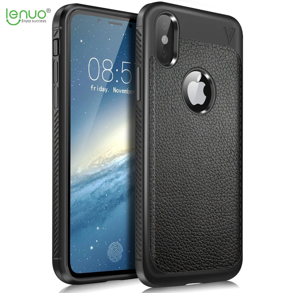 LENUO смартфон Защитный чехол для iPhone X Handyschutzhuelle телефона ТПУ кожа Бизнес Стиль