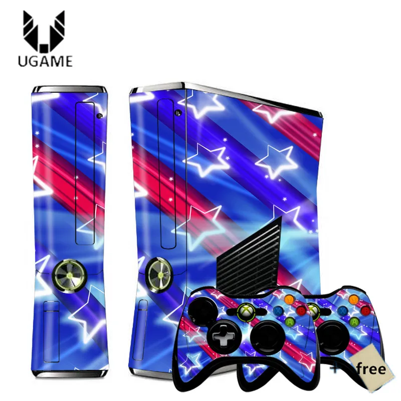 Для xbox 360 Slim много дизайн Горячая красочная звезда шаблон наклейка s Наклейка на консоль для xbox 360 контроллер кожи наклейка высокое качество