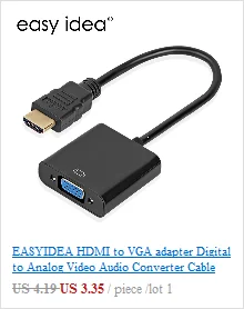 HDMI к VGA адаптер Мужской к Famale конвертер адаптер с видео аудио цифро-аналоговый 1080P для ПК ноутбук планшет