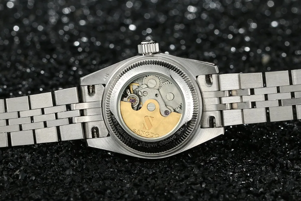 

SANGDO Blue dial dial Automatic Self-Wind movement High quality Luxury Couples watch Mechanical watches 025S
