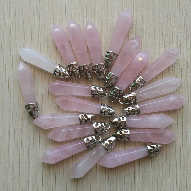 Подвеска из натурального розового кристалла 10 х32 мм 20 шт./лот | Украшения и