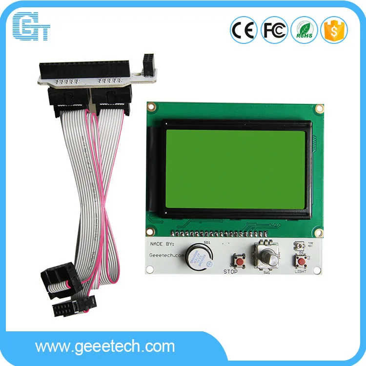Умный контроллер Geeetech LCD12864 Reprap квадрат для Ramps 1 4/sanguinolu/Megatronics/Rambo|reprap ramps 1.4|controller