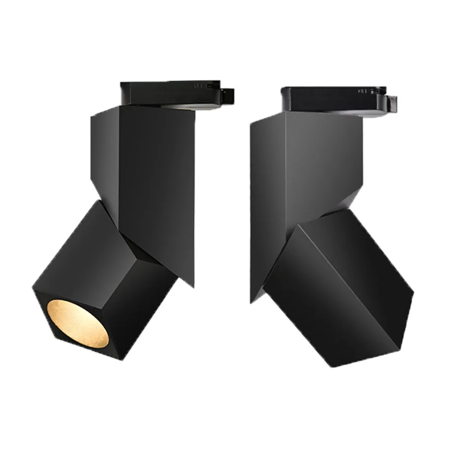 Goedkoop Thrisdar 7 W 12 W Art Cube CREE LED Spoor Licht Instelbare Hoek LED Plafond Rail Spotlight Kleding Winkel Windows Track Spotlight