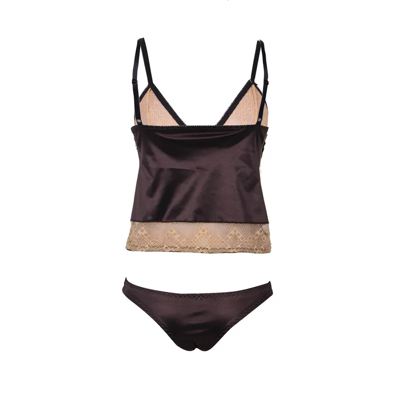 Comeondear Порно Babydoll сексуальное Сетчатое женское белье с низкой талией трусики M XL 3XL 5XL коричневое мягкое Пятнистое Эротическое платье RA80350