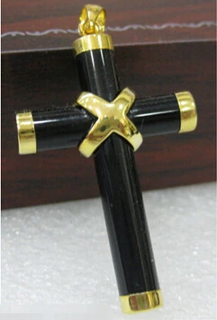 Новый черный синий белый зеленый каменный крест кулон ожерелье + цепочка