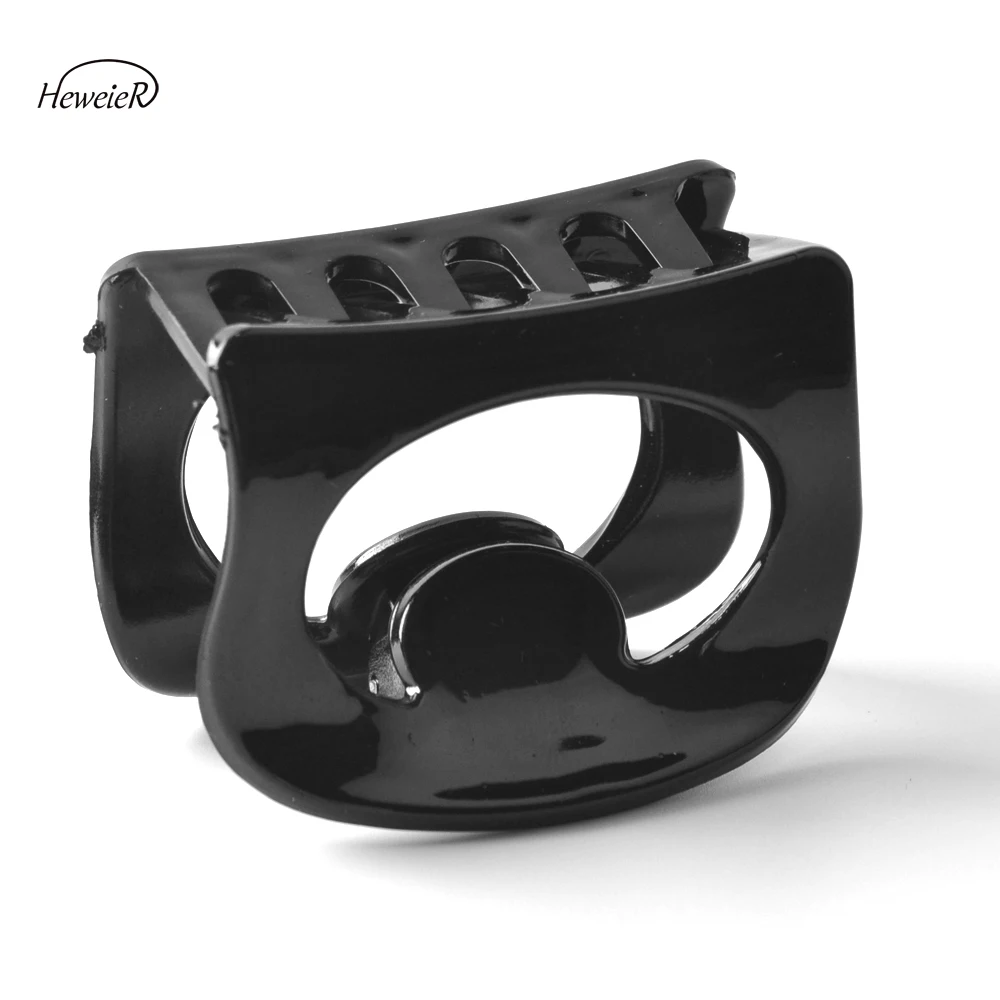 Модные женские пластиковые черные заколки-крабы для волос зажим захвата когтей