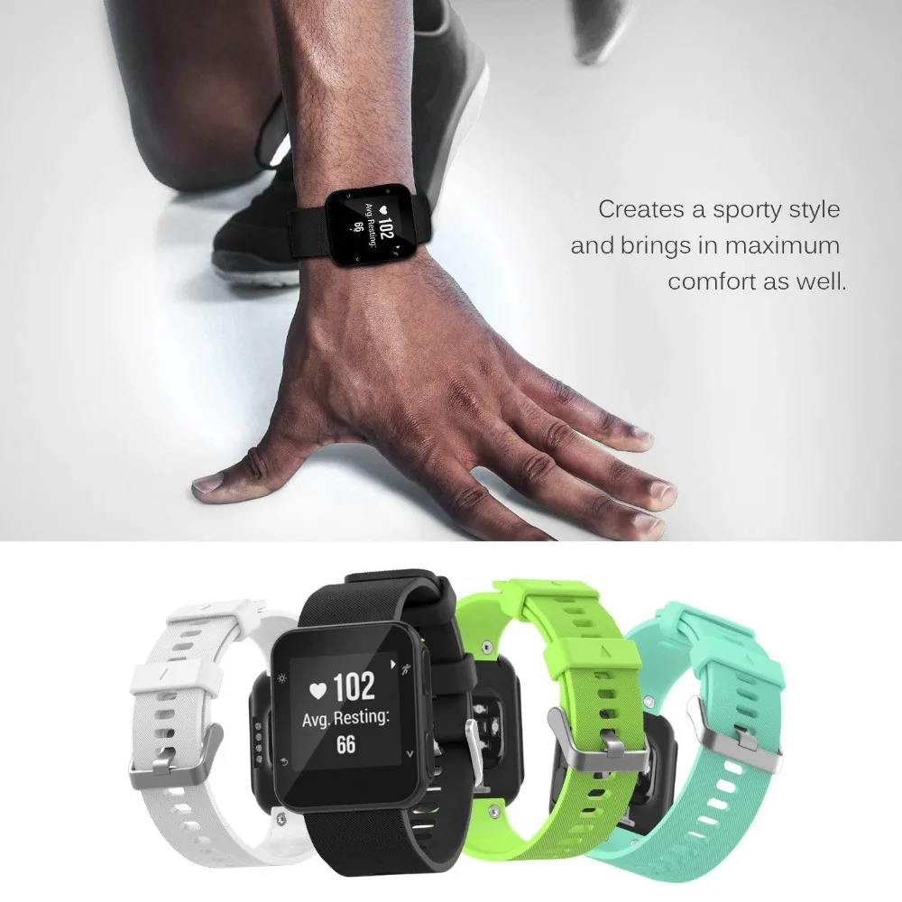 Мягкий силиконовый сменный ремешок для часов Garmin Forerunner 35 GPS Смарт часы бега