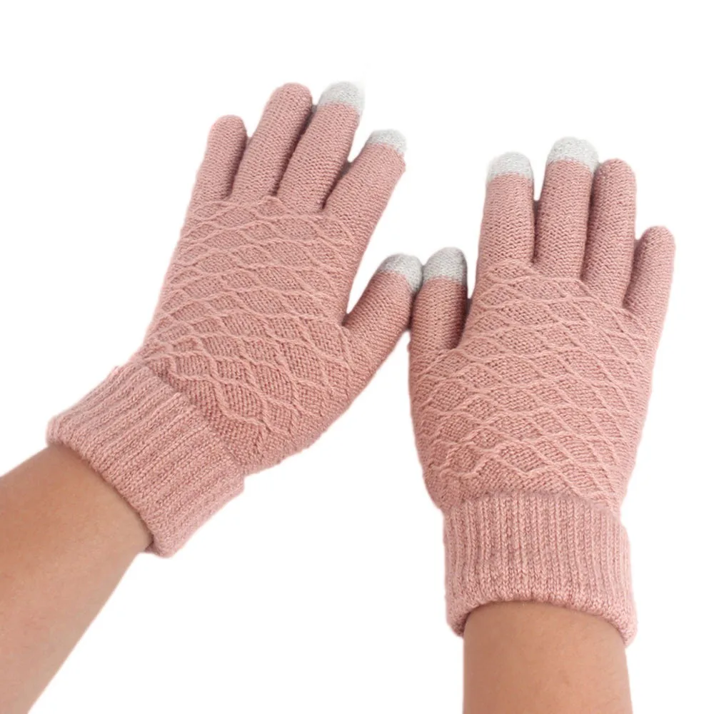 Новое поступление женские теплые зимние перчатки Варежки бежевые luvas femininas para o inverno handschoenen handschuhe eldiven