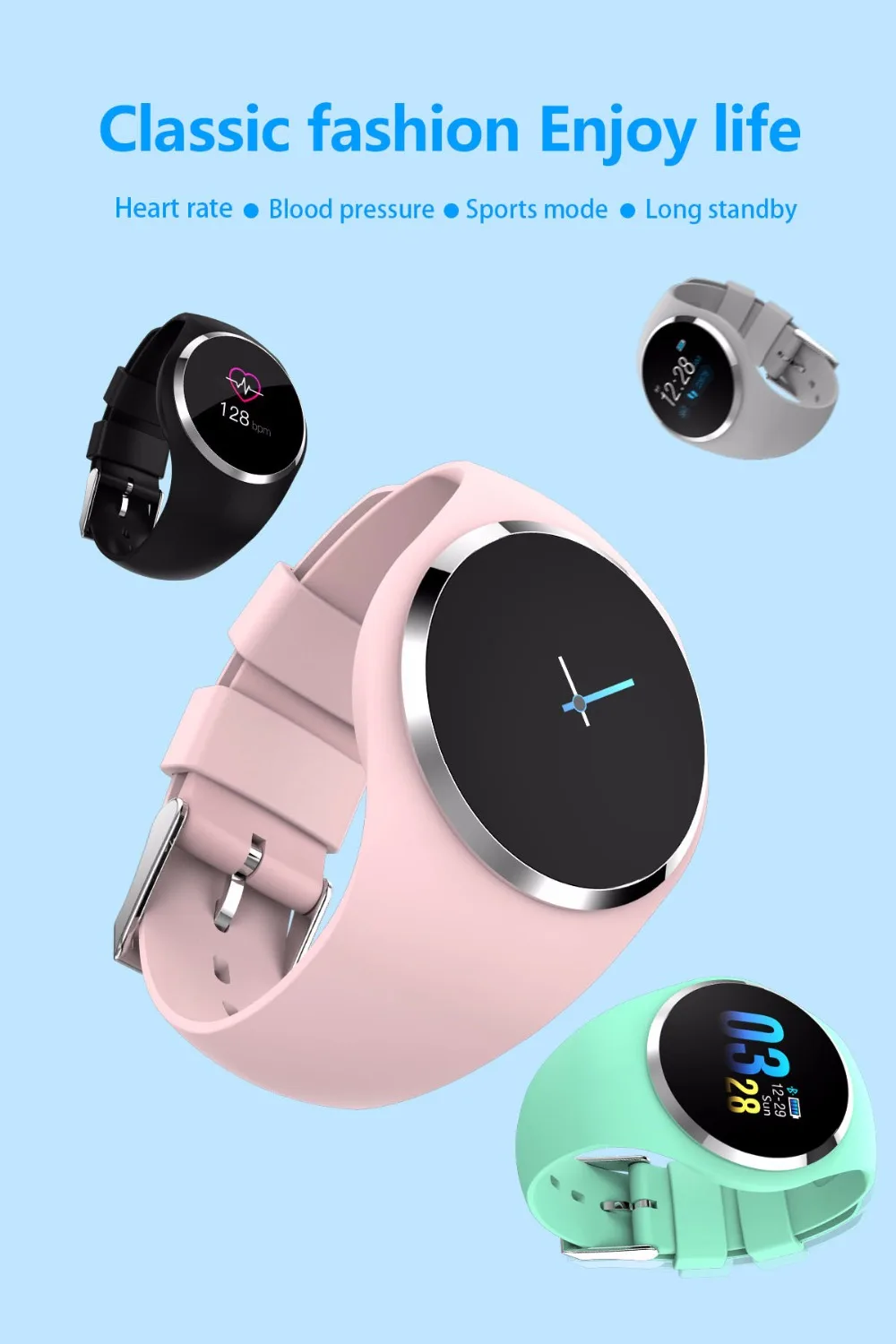 Модные женские Смарт-часы с Bluetooth, женские фитнес-часы с кислородом в крови, пульсометром, информация, умные часы с поддержкой Android IOS