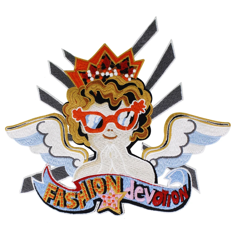 5 шт. большая вышивка Фея Купидон Крылья Ангела аппликация патч украшение для