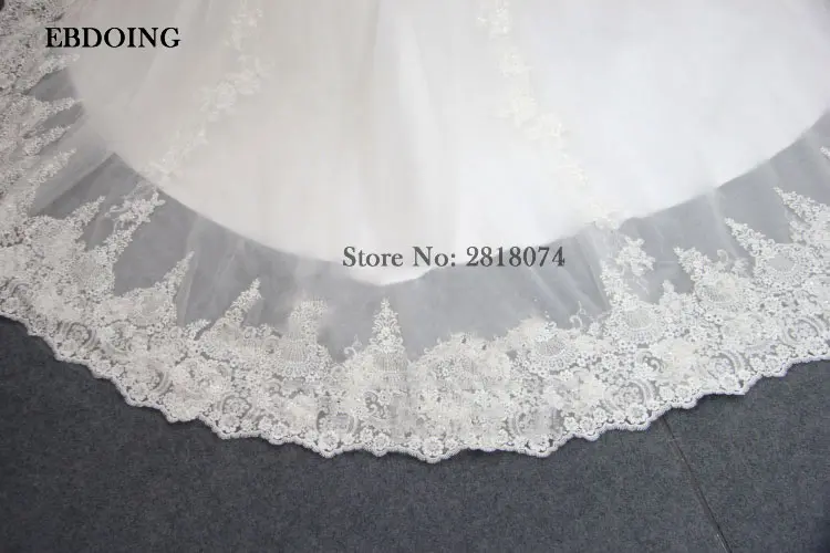 

Real Photo Robe De Mariage Wedding A-line V-neck Custom Made Quality Wedding Gown Vestidos De Novia With Lace Appliques