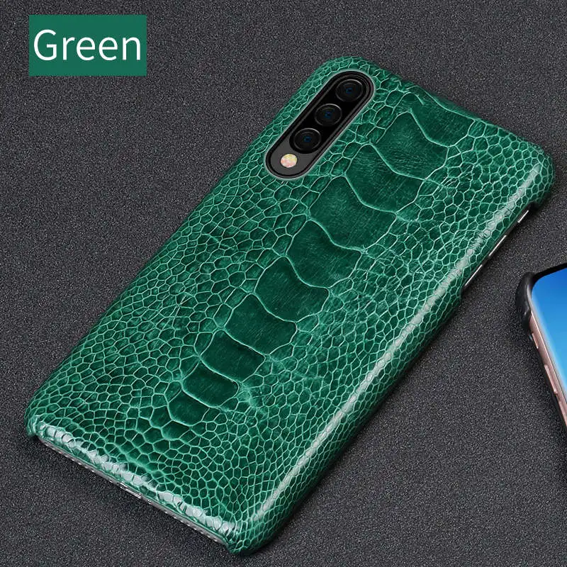 Зеленый Роскошный кожаный чехол для samsung Galaxy A50 A70 A30, задняя крышка для s10 s8 s7 Plus Lite s10e NOte 9 8 a8 A7 - Цвет: Зеленый
