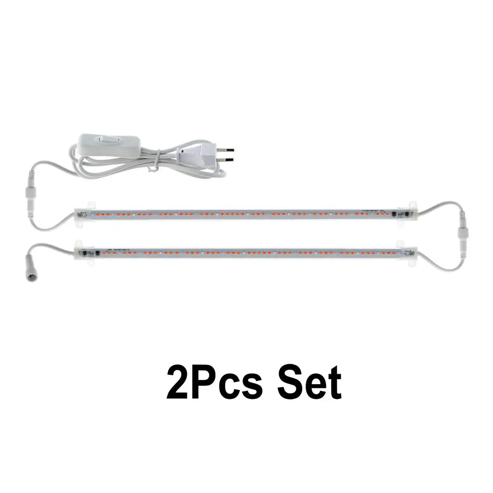 2pcs Set Водонепроницаемый светодиодный светильник для выращивания 220 В, лампы для выращивания растений, полный спектр, высокая световая эффективность, фитолампа для гидропонной системы - Испускаемый цвет: 2pcs Set