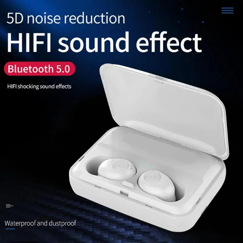 Белые/черные наушники BT 5,0 F9-3 TWS наушники Bluetooth 5,0 Беспроводные спортивные наушники с зарядным устройством для Xiaomi Apple huawei