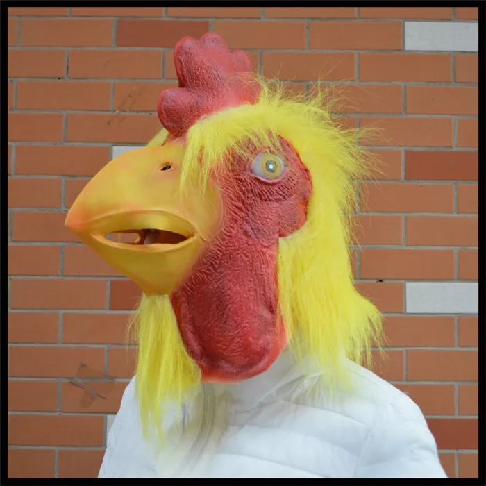 Бесплатная доставка Лидер продаж Новый дизайн резиновые Петух Курица Маска