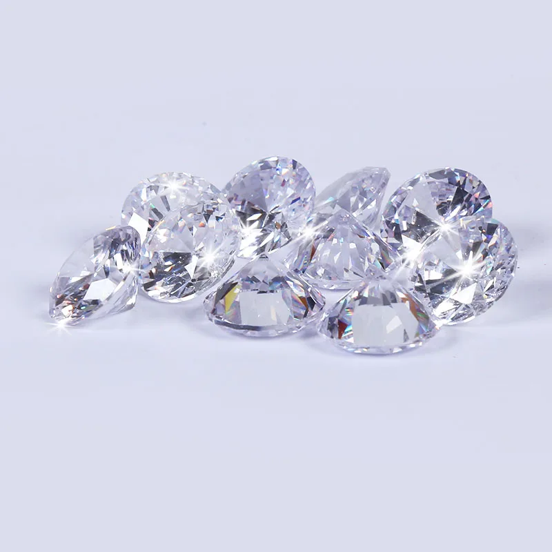 Оптовая продажа ювелирных изделий AAA класс CZ Белый фианит Круглый Циркон 2 5 мм