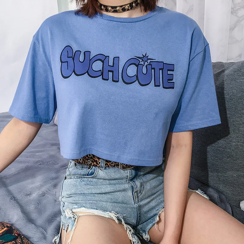 Летняя женская футболка с коротким рукавом и принтом | Женская одежда