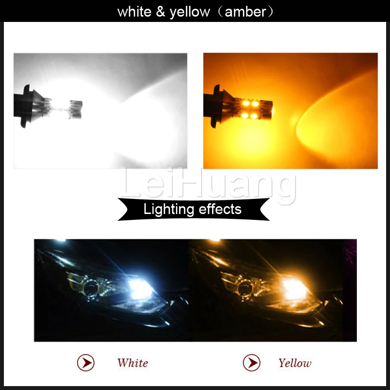 New 1156 BA15S P21W BAU15S T20 7440 Car DRL Daytime Running Light Led White Yellow Amber Switchback Turn Signal Parking Lamp | Автомобили
