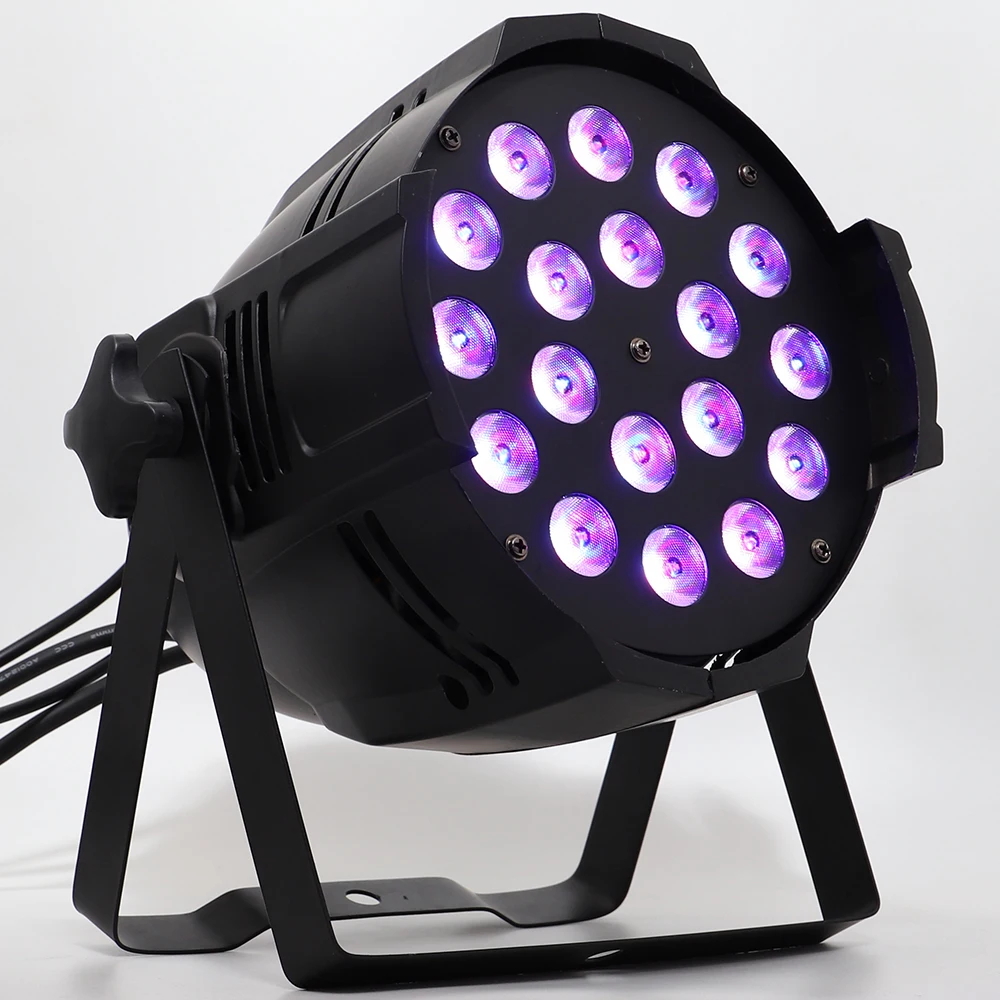 6 шт. с футляром для полета лучшие Par64 DMX сценические осветления led par можно мыть 18x12W