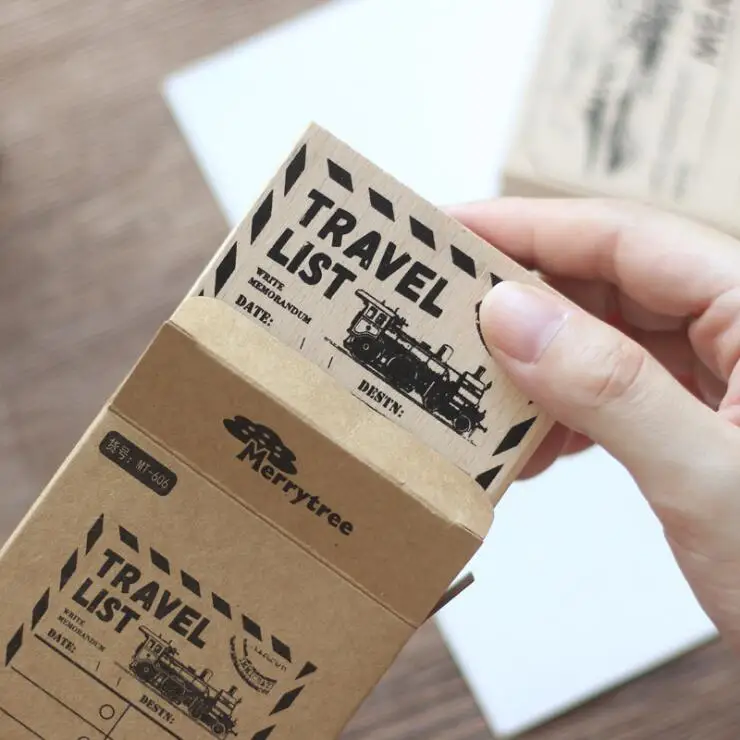 6 шт. винтажный Ретро план шаблон деревянный штамп пустая бумага для DIY