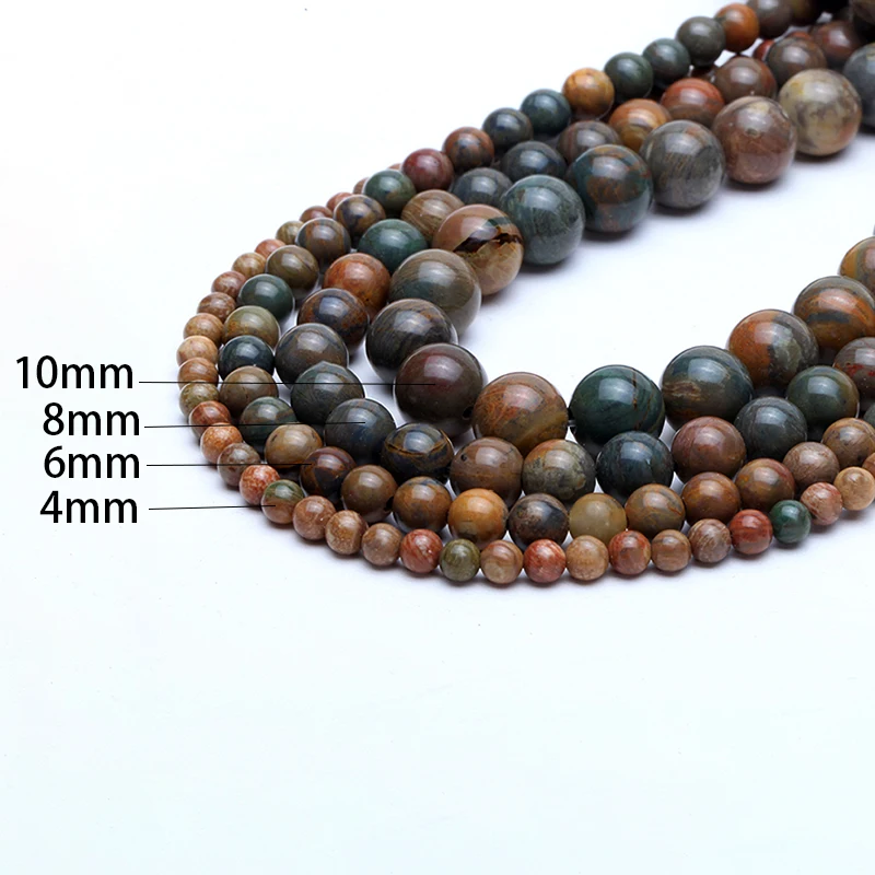 2018 Fashion jewelry Colorful stone beads Round 4 mm/6 mm/8 mm/10 mm natural Charms Beads for making | Украшения и аксессуары